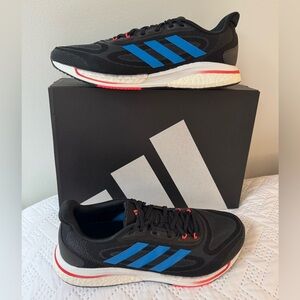Adidas Supernova + Black Sneakers Stripes Boost Activewear Athletic Men US 10.5